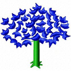 Flowers And Tree Embroidery Design 11